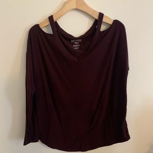 American Eagle Soft & Sexy Cold Shoulder top